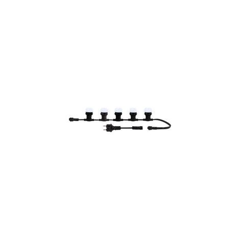 Guirlande lumineuse d'extérieur 10m – 10 ampoules E27 blanches remplaçables – 500 lumens – IP65 – 3000K blanc chaud – Connectable (1/5)