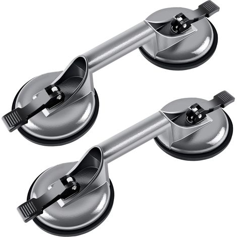 2 x Ventouse Double 100kg, Aluminium Ventouse de Manutention 120mm Ventouses de Vitrier (1/5)