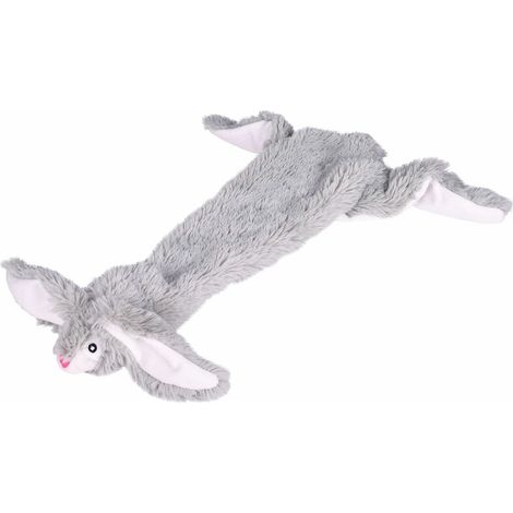 chien en peluche lapin plat