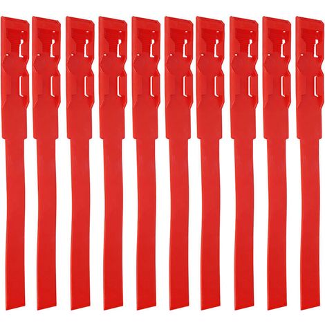 Colliers d'animaux de Ferme, Colliers de Chèvre en PU Multifonctionnels Doux Réglables 10Pièces (Rouge)