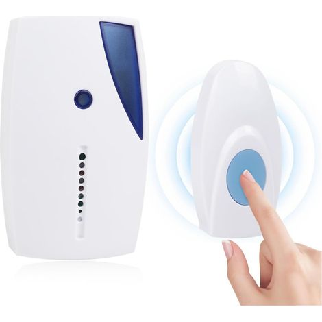 Campanile sans fil télécommande 1 émetteur 1 blanc (1/5)