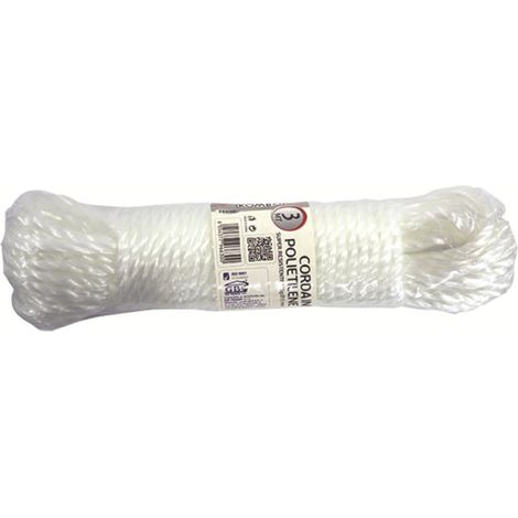 CORDA IN POLIPROPILENE 4MMX15MT PESO 105GR COLORE BIANCO