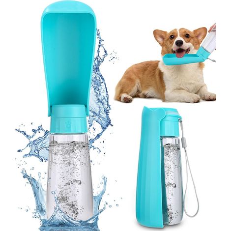 Abreuvoir pour chien 550 ml, gourde portable pour chien, bouteille d'eau pour chiens en déplacement, gourde pour animaux de compagnie pour l'extérieur (1/5)