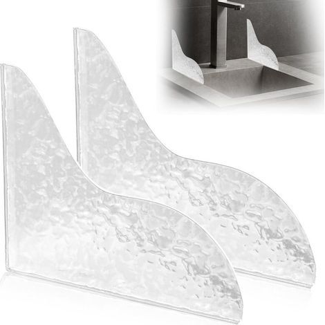 Set mit 2 Spritzschutzleisten für Dusche und Badewanne, selbstklebende Spritzschutzleisten für Badewanne, Tropfschutzleiste für Dusche und Badewanne, transparenter Spritzschutz für Badewanne (1/5)