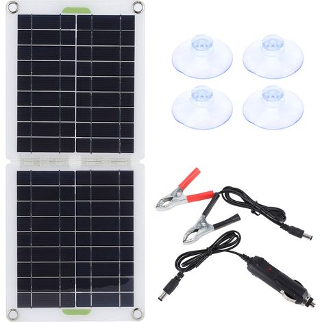 Panneau Solaire Pliable 30W Portable avec Chargeur USB-C pour Voiture Camping-Car Bateau Urgence Extérieur (1/5)