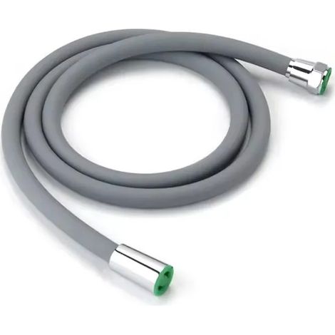 (Gris foncé, 1,5 m) Tuyau de douche flexible en silicone, adapté aux robinets, toilettes et accessoires de salle de bain. (1/3)