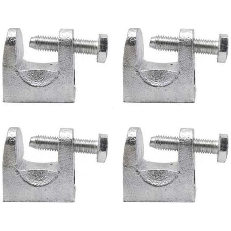 4 Pieces Beam Clamp, Galvanized Steel Support Clamps, Beam Clamp, KCK Profile Clamp, Opening 25mm, Used in Electrical, Petroleum, Construction, Steel and Other Industries (1/4)