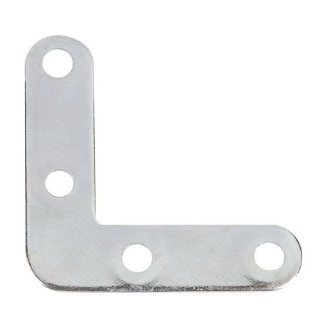 Équerre de cadre TORBEL - zinguée blanc - 80x80 mm - épaisseur 1.5 mm