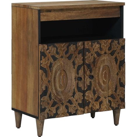 vidaXL  Sideboard  with Storage Brown 60 x 33.5 x 75 cm Solid Mango Wood