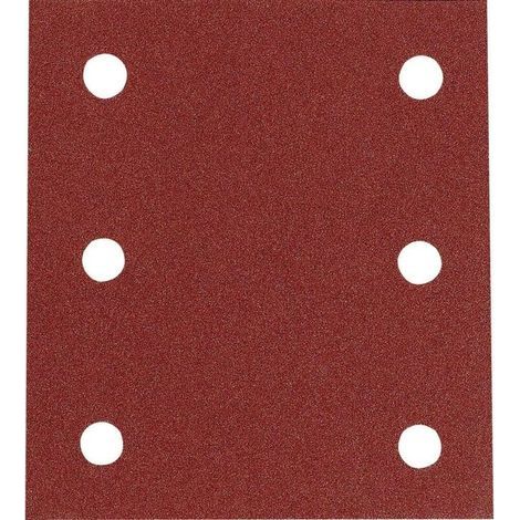 Papier de verre pour bois/métal, 115 x 101 mm, format rectangulaire (10 feuilles, grain 80) (1/5)