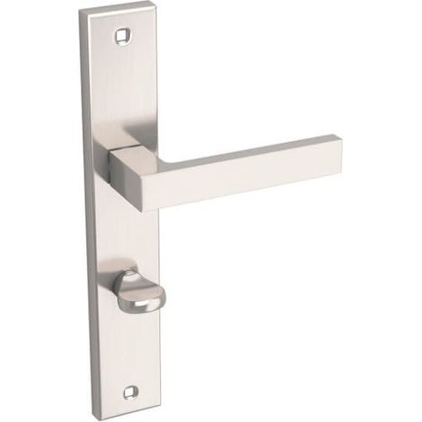QUBIK Satin 72 mm WC-Türgriff auf langer Platte