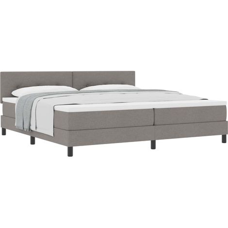 Maison Exclusive - Boxspringbett mit Kopfteil Taupe 200 x 200 cm