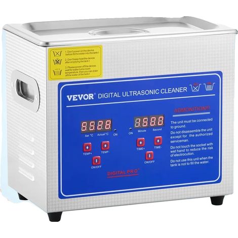 Nettoyeur Ultrasonique, Technologie de Nettoyage Profond, Panneau de Contrôle Numérique, 3L (1/2)