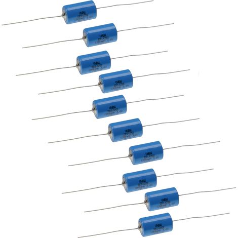 vhbw 10x ER14250 Round Cell Batteries - Special Battery with Solder Connections (1200mAh, 3.6V, Li-SOCl2)