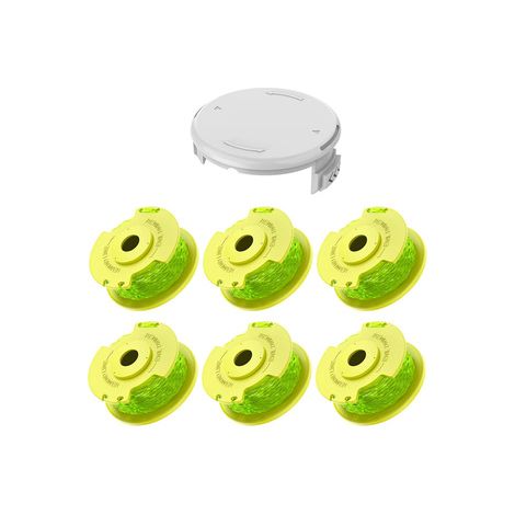 2 recharges vertes pour Ryobi AC80RL3 – Tête de coupe R6+1 – Fil durable pour débroussailleuse thermique ou électrique (1/5)