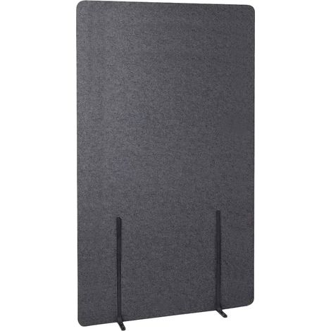 Pannello Fonoassorbente da Pavimento 120x200 cm Coppia di Piedini Neri Finitura Antracite (1/5)