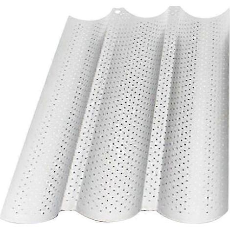 Perforiertes französisches Brot backen 2/3/4 Laibe Laibe Brot Toasten Kochen Verschiedenes Rinnsteinofen Pfanne Cloche s Tablett-Silver 3 Gutters (1/5)