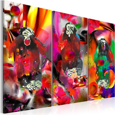 Quadro - Crazy Monkeys - triptych - 120x80 (1/4)