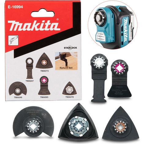 Makita Starlock Multi Tool 5 Piece Renovation Set Plunge Segment Blade DTM52