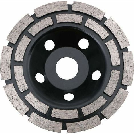 Disque diamanté 125 x 22,2 mm avec double rangée de segments : utilisation universelle pour le ponçage du béton, de la pierre (1/4)
