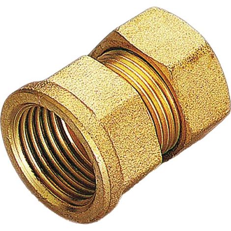 RACCORDO DIRITTO FEMMINA A COMPRESSIONE CON O-RING PER TUBO RAME TIEMME Ø16 x 1/2
