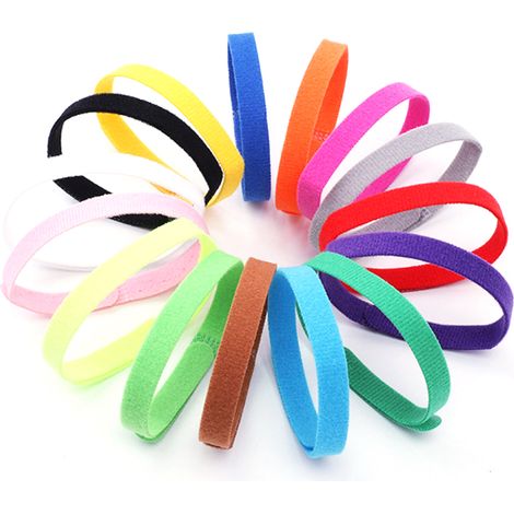 Collier Identification Chiot Chaton - Velours Doux Réglable Double Face - Pour Élevage Nouveau-Nés - Lot De 15 Pièces (1/5)