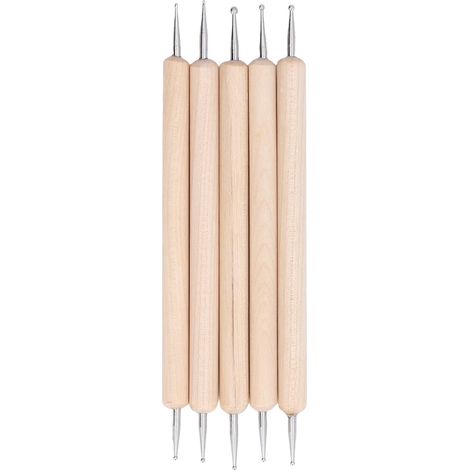 Prägestifte, 5 Stück doppelseitige Kugelschreiber zum Nachzeichnen, Punktierwerkzeuge, DIY-Blumenschnitz-Stift, Gravur-Kugelschreiber-Werkzeug.
