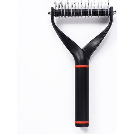 Brosse de toilettage pour animaux, démêlage et élimination des poils morts - Noire