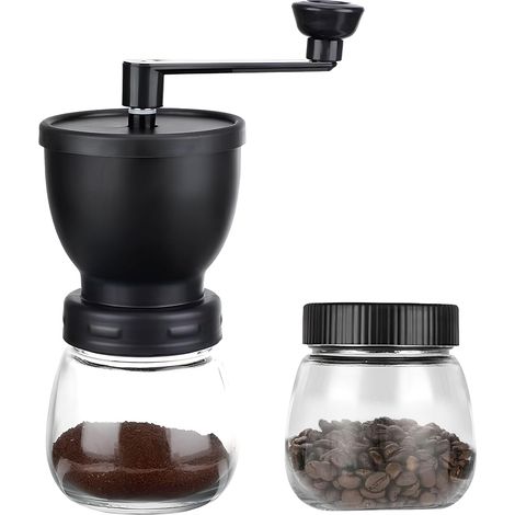 Moulin à café manuel, cafetière à piston, cafetière à infusion à froid, moulin à café manuel avec poignée en acier inoxydable pour la maison et le camping (1/5)