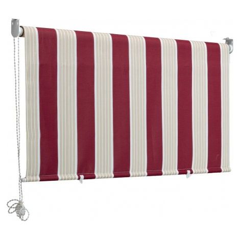 Tenda da sole a caduta, rullo avvolgibile con catenella L 200 H 250cm Fredi righe bordeaux