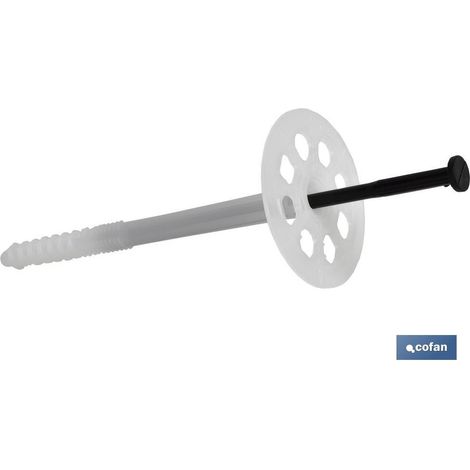 Pack de 200 unités de chevilles de fixation pour panneaux isolants 10x70