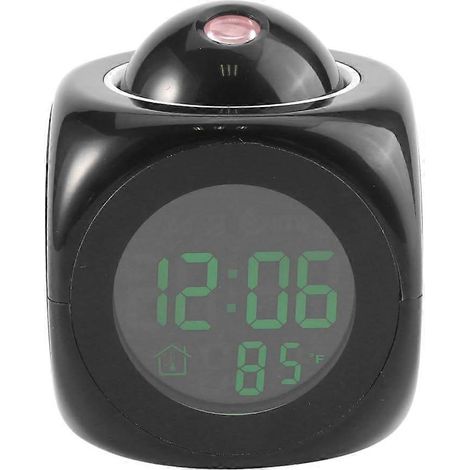 Projektionswecker, Digitaler Projektionswecker, Wecker mit LCD-Bildschirm und Innenraumtemperaturanzeige, Drahtlose Innenraumtemperaturanzeige (1/5)