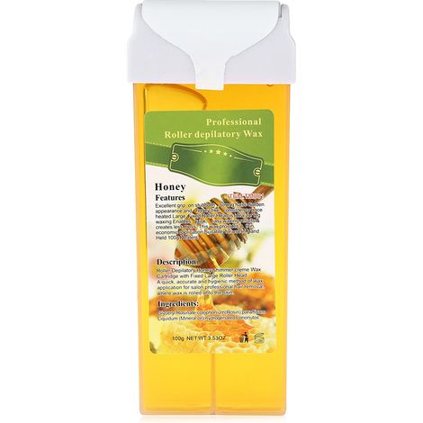 Cartouche de cire dépilatoire 100 g, crème dépilatoire à la cire d'abeille, roll-on à la cire chaude (1/5)