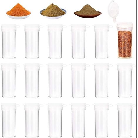 Mini Salières Salieres et Poivrieres Portable Salière Poivrière Transparent Petite avec Couvercle Etanche pour Dîners de Famille Pique Niques Camping Barbecue (1/5)