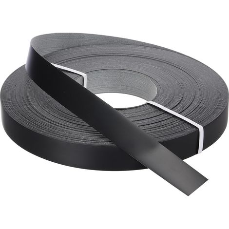 Bande de Chant 76 Mètre x 45mm, Bande Bordure Meuble Masquage Préencollé en PVC, Placage Contreplaqué Flexible avec Adhésif Thermofusible pour Bords Meuble Étagère Panneaux, Noir (1/5)