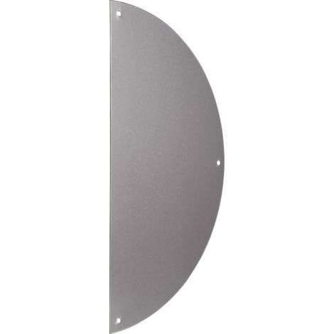 Duval Bilcocq – Plaque de propreté 1/2 lune aluminium argent – Adhésive – Longueur 300mm – Largeur 150mm – Pour espaces confinés