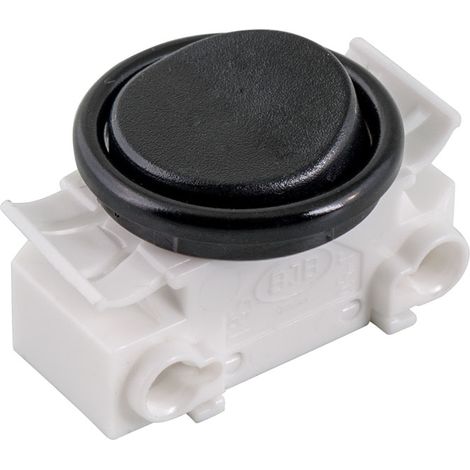 Interrupteur interlusa plastique blanc anneau noir