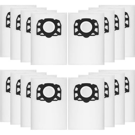 16Pièces Sacs AspirateurPour Kärcher WD4 WD5 WD6 WD5 P WD6 P MV4 MV5 MV6, sacs filtrants en non-tissé 487,sacs filtrants pour aspirateur humide et sec,Pour Kärcher 2.863-006.0 (1/5)