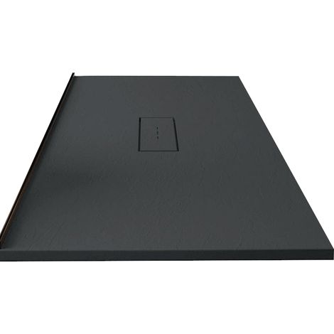 Receveur de douche 90 x 140 cm extra-plat en résine minérale VIC anthracite