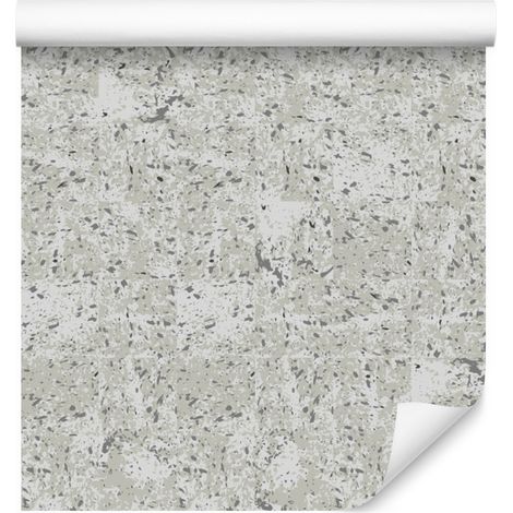 Papel pintado de hormigón y terrazo para salón y dormitorio, 50x1000 cm. (1/5)