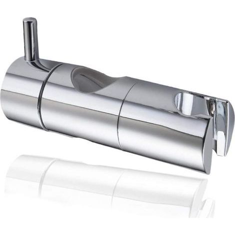 Support universel à ventouse pour pommeau de douche, support mural pour douchette à main, curseur de douche réglable argenté (19 mm) (1/3)