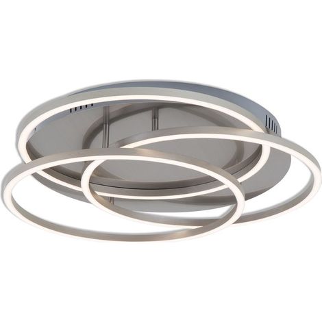 LED Deckenleuchte Dimmbar Memoryfunktion 56 W silber Metall-Kunststoff Briloner