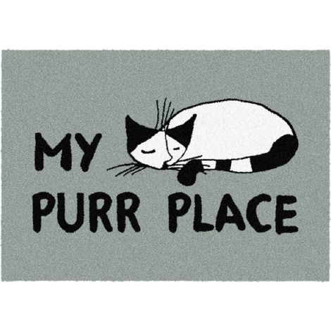 Akzente FEEL My Purr Place Fußmatte, 50 x 70 cm, Polyester/Latex, rutschfest, kuschlig weich, für Fußbodenheizung (1/5)