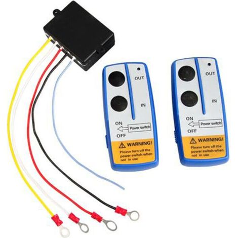 Télécommande pour treuil, télécommande radio pour treuil électrique, portée 30-70 m, 12V, piles non incluses (1/5)