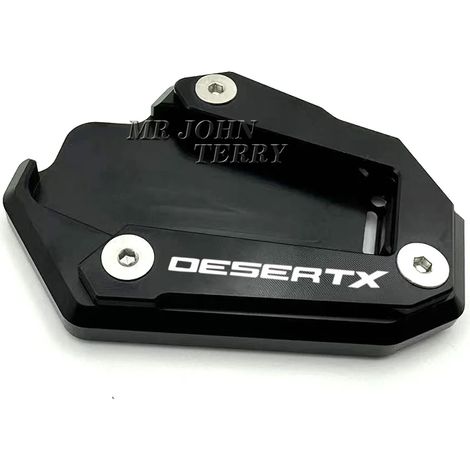 (Noir) Compatible avec Ducati Desert X DesertX Desert-X 2022 2023 Accessoires moto : extension de béquille latérale, repose-pieds, coussinet Maxpower (1/3)