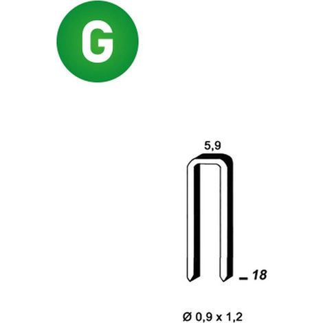 7 800 Agrafes Es-18 - Galvanisées - 5.9x18x0.9x1.2 mm - D-Work