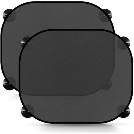 BUNTHAUS Pare Solaire Bébé Protection UV, 2 Pcs Chaussette Voiture Pare Soleil 44 x 36 cm, Parasol Voiture avec 8 Ventouses (1/4)