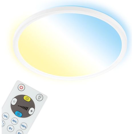 LED Panel Dimmbar Fernbedienung Ultraflach CCT 18W weiß Kunststoff Briloner