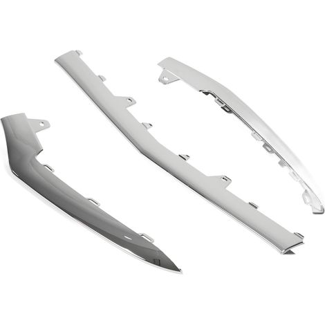 3x Garniture Inférieure Chrome Brillant Pare-Choc Avant Remplacement pour Mercedes-Benz Classe E W212 AMG Line Restylé 2014-2016 (1/5)