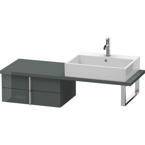 VERO Mobile Consolle Basso 285x600x448mm Grigio Doloaveci Lucido